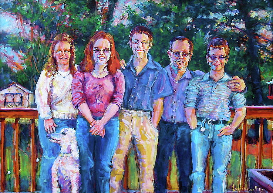 Charles Family Portrait Painting by Les Leffingwell