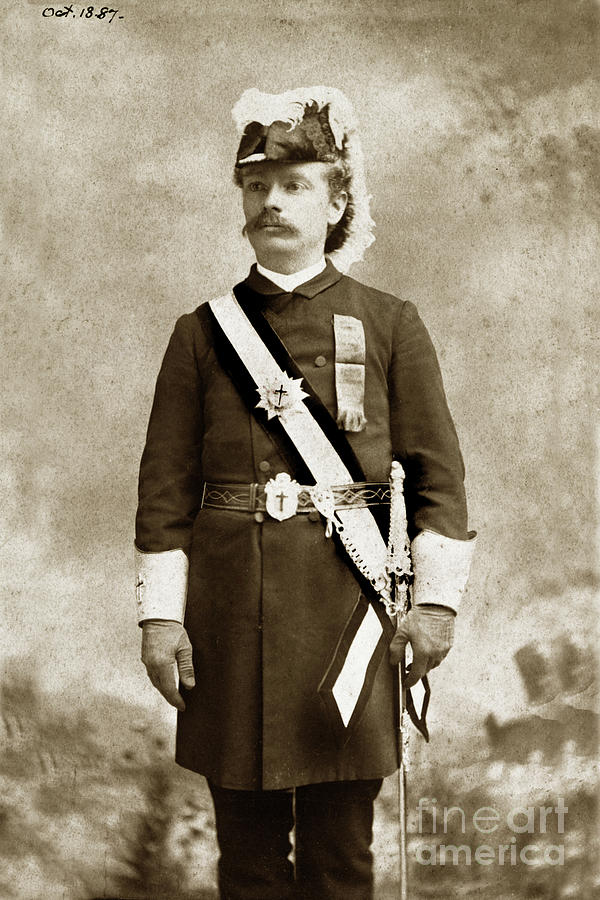 Free Photograph - Charles Kirkham Tuttle in his  Masonic order uniform  October 1887 by Monterey County Historical Society