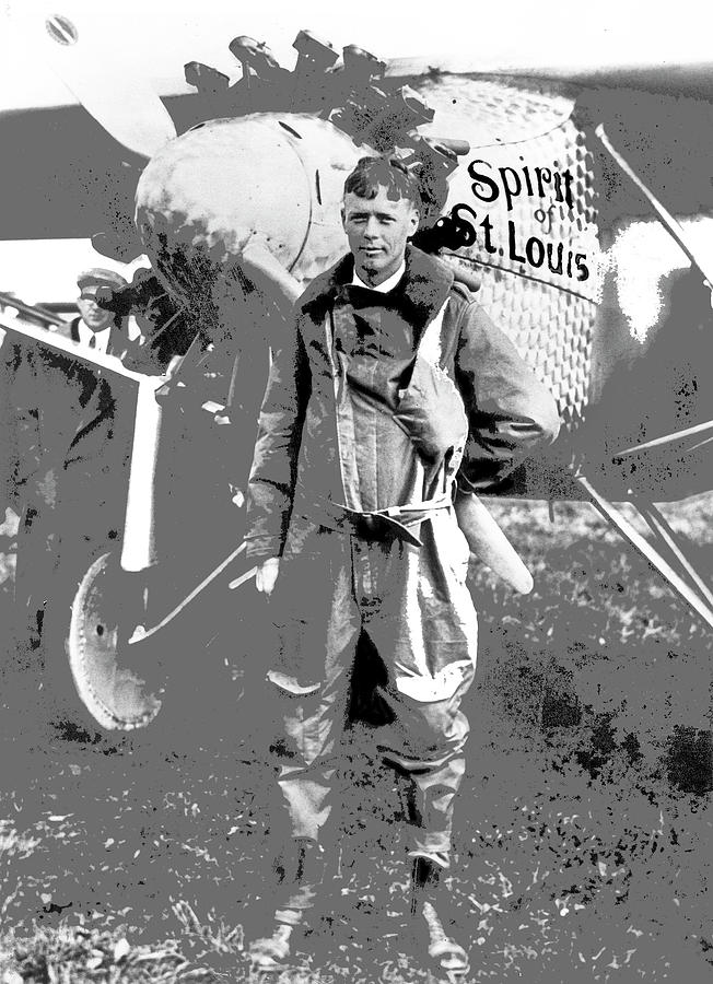 Charles Lindberg Spirit Of St. Louis Roosevelt Field May 20 1927 Day Of His Historic Flight Photograph