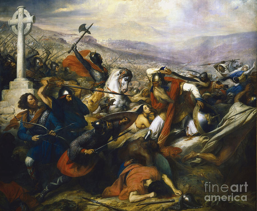 Charles Martel in the Battle of Tours Painting by Celestial Images