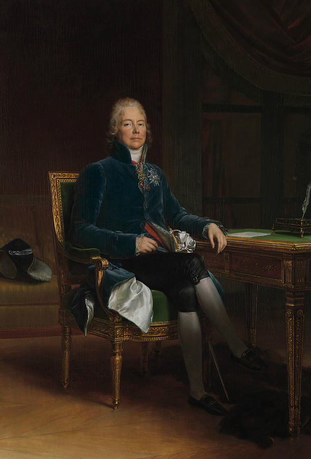 Charles Maurice de Talleyrand Perigord Painting by Francois Gerard
