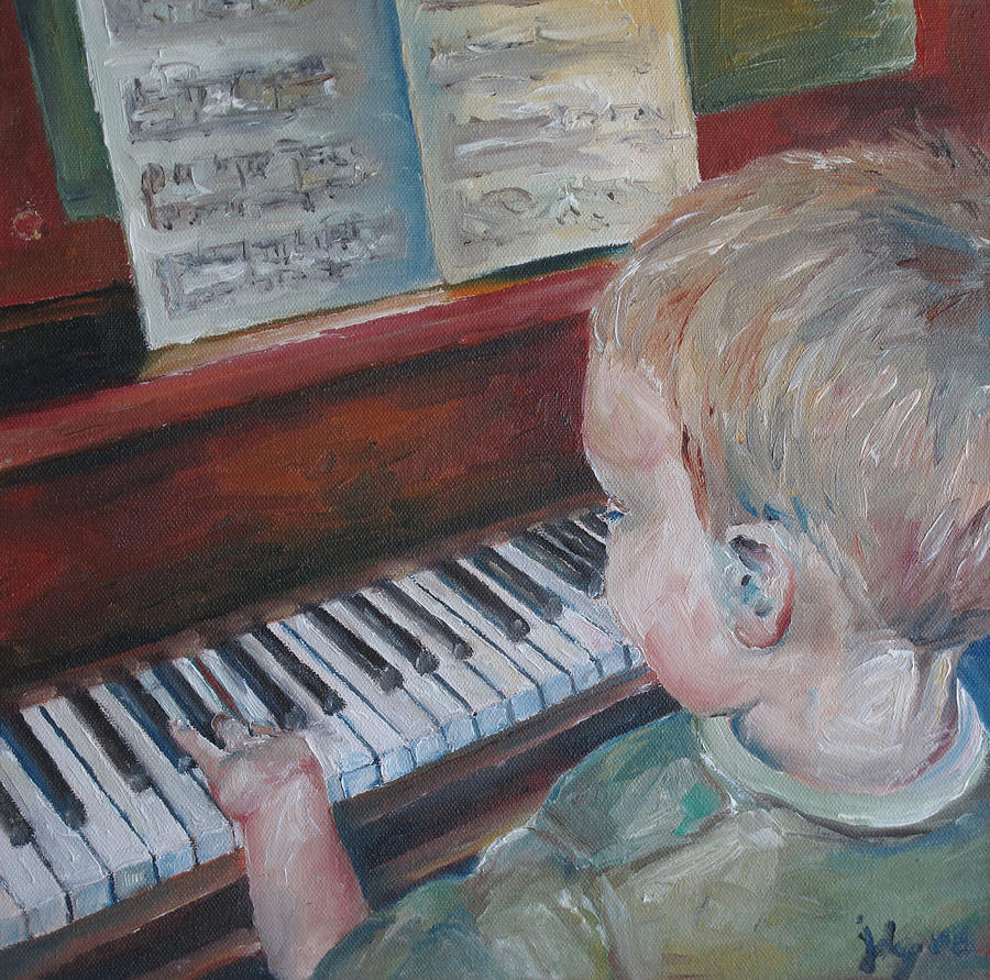 Piano Painting - Charles Recital by Julie Dalton Gourgues