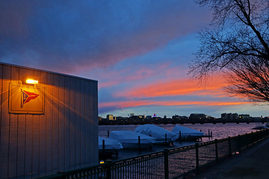 Charles River Boathouse at Sunset Boston MA Photograph by Toby McGuire