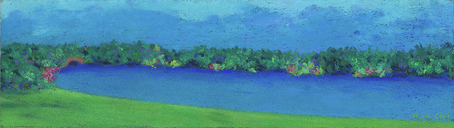 Charles River, Spring Pastel by Anne Katzeff