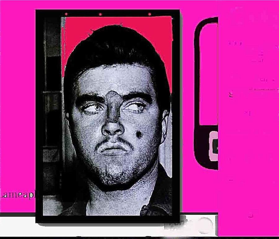Charles Smitty Schmid arrest photo with makeup collage  Tucson Arizona 1965-2008 Photograph by David Lee Guss