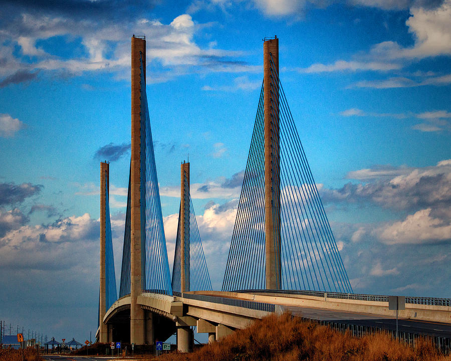 Charles W Cullen Bridge South Approach Photograph by Bill Swartwout Charles W Cullen Bridge South Approach Photograph by Bill Swartwout