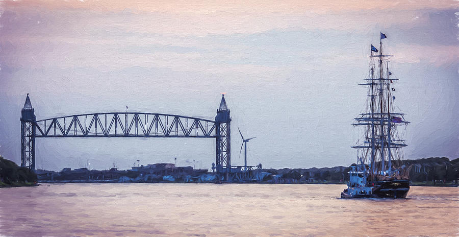 Charles W. Morgan - Railroad Bridge - Painted Photograph