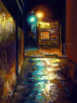 Charleston Alley Painting by Cameron Hampton P S A
