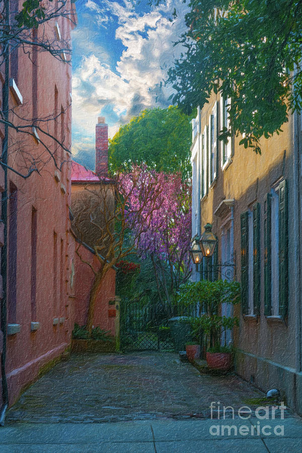 Charleston Alley in the Spring Painting by Dale Powell