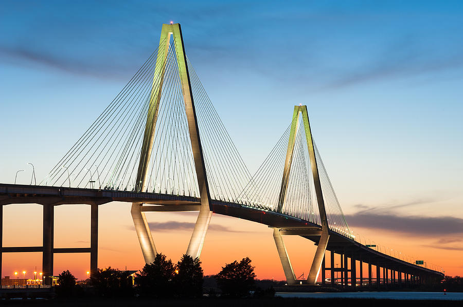 Bridge Photograph - Charleston Arthur Ravenel Jr. Cooper River Bridge by Mark VanDyke