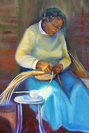 Charleston Basket Lady Painting by Melanie Miller Longshore - Fine Art ...