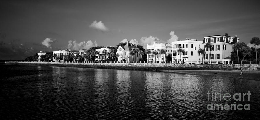 Charleston Battery Row Black And White Photograph by Dustin K Ryan