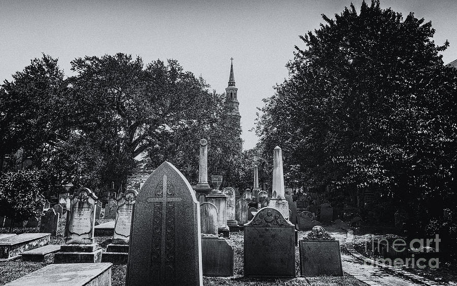 Charleston Churches And Cemeteries Photograph