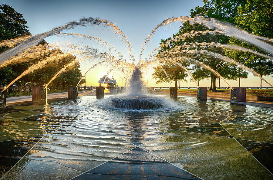 Charleston Fountain at Sunrise Photograph by Anthony Doudt