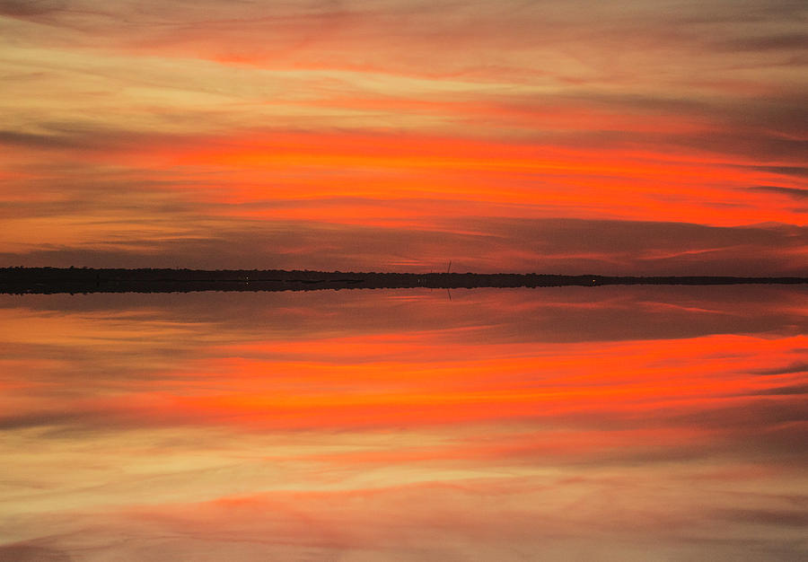 Sunset Photograph - Charleston Harbor Sunset 05 by Jim Dollar