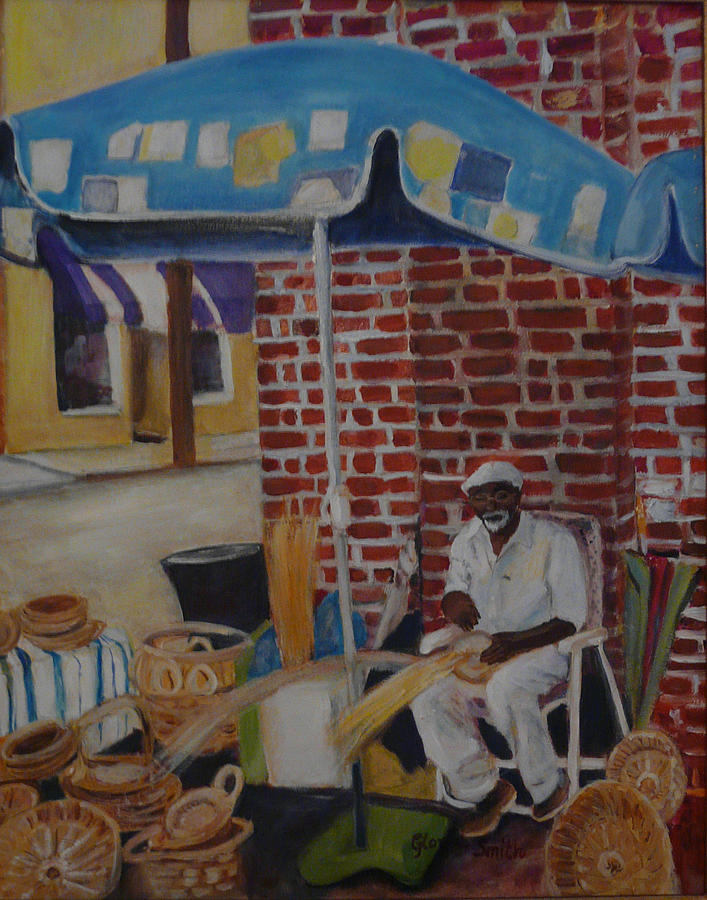 Charleston Market Painting by Gloria Smith