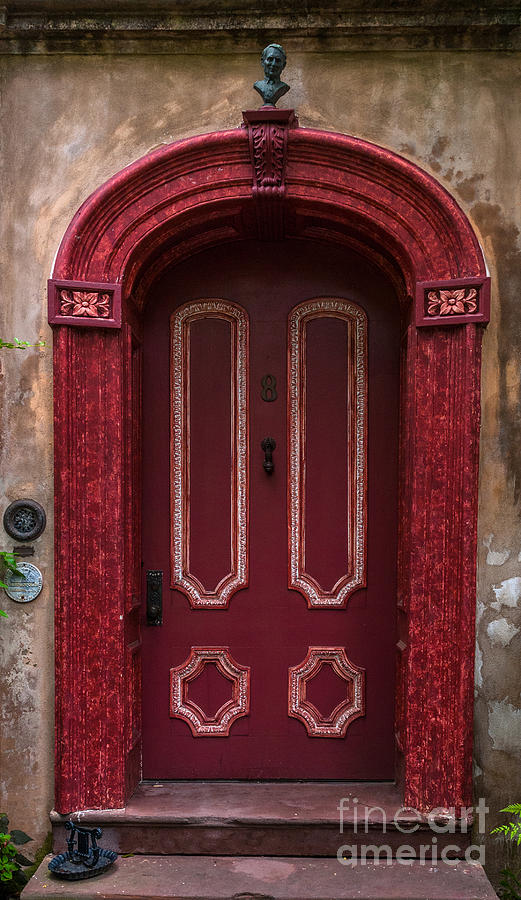 Charleston Red Door Photograph