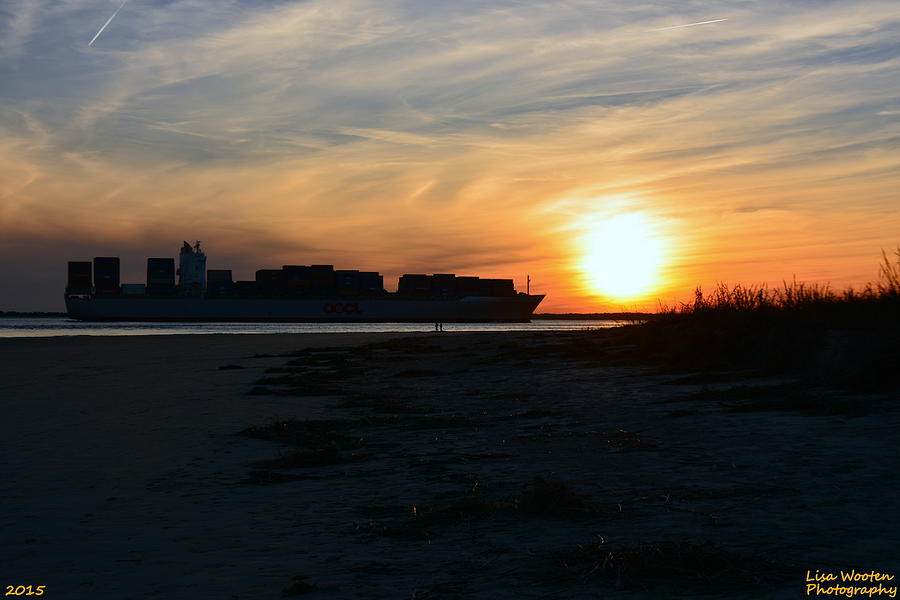 Sunset Photograph - Charleston SC At Work by Lisa Wooten