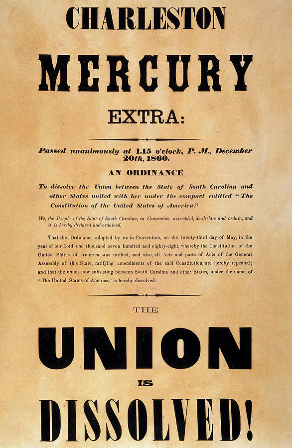 Charleston Mercury Secession 1860 Photograph by Granger