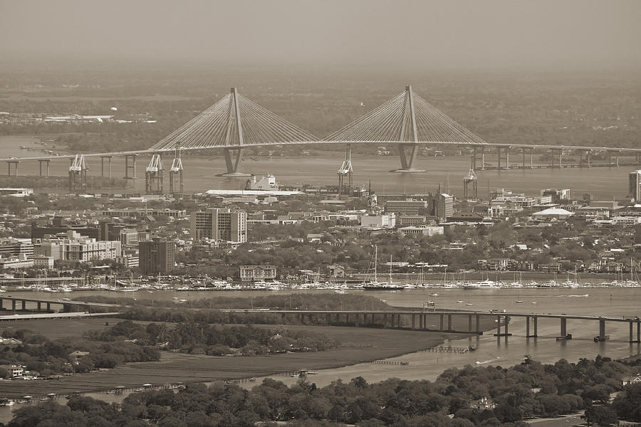 Charleston Photograph - Charleston South Carolina Aerial by Dustin K Ryan