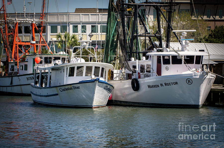 Charleston Star Shrimp Boat Docked on Shem Creek Photograph by Dale Powell