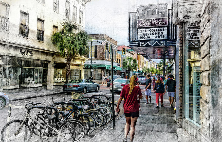 Charleston Street Scene - Mixed Media Digital Art by David Smith