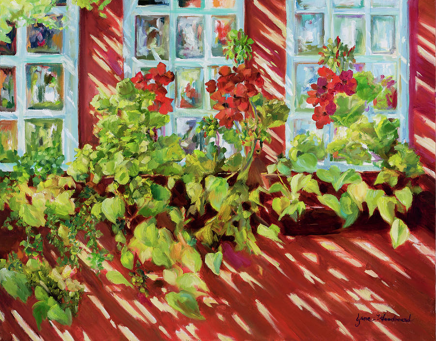 Charleston Window Boxes Painting by Jane Woodward