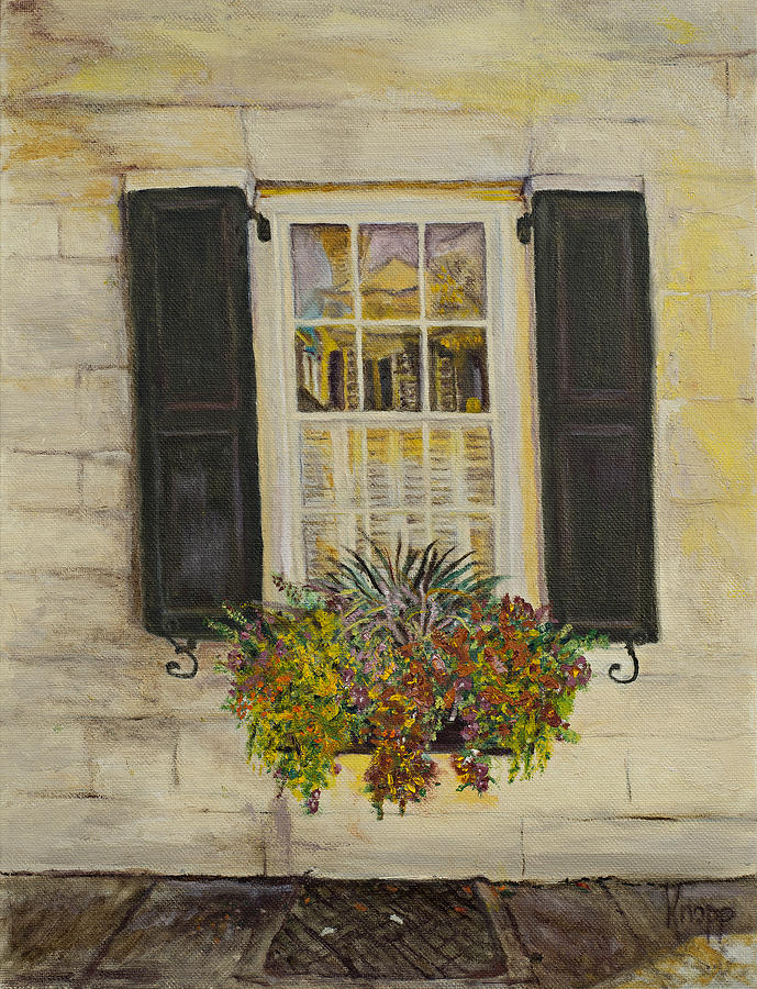 Charleston Window Painting by Kathy Knopp