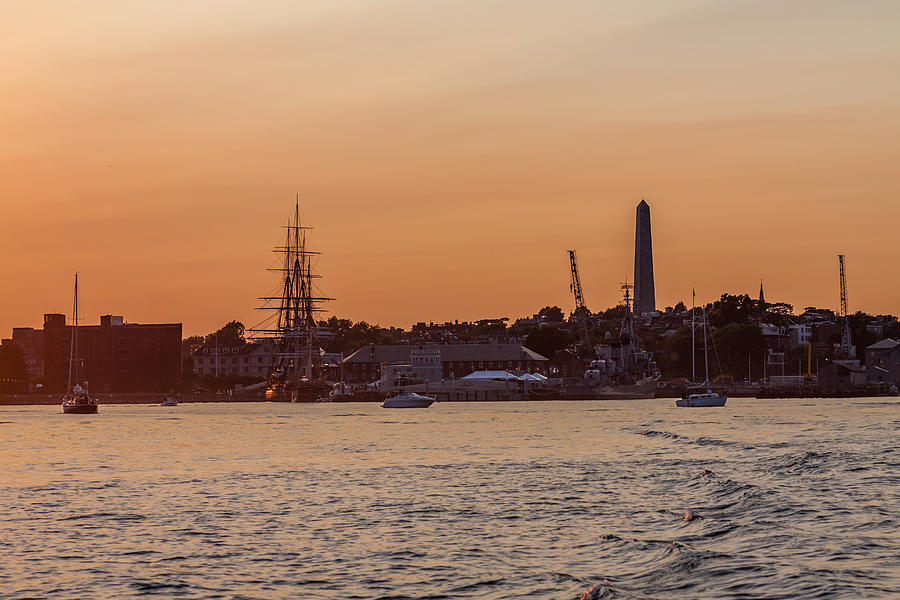 Boston Photograph - Charlestown Navy Yard Sunset by Brian MacLean