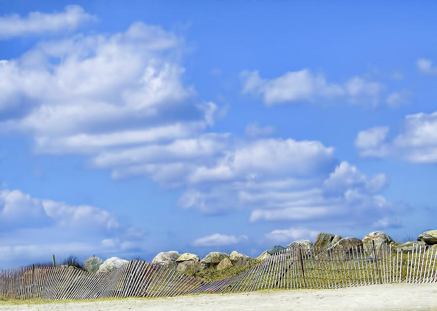 Charlestown, RI beach meets sky Digital Art by Cordia Murphy
