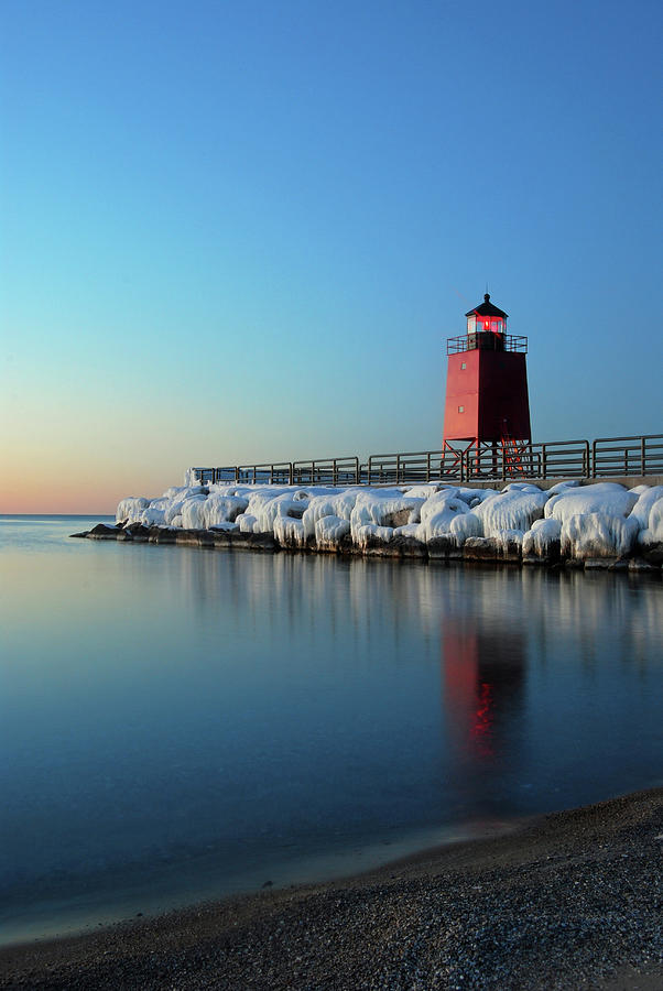 Charlevoix Harbor Light Photograph by Russell Todd