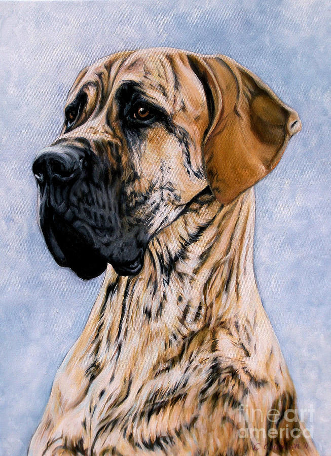 Dog Painting - Charley by Caroline Collinson