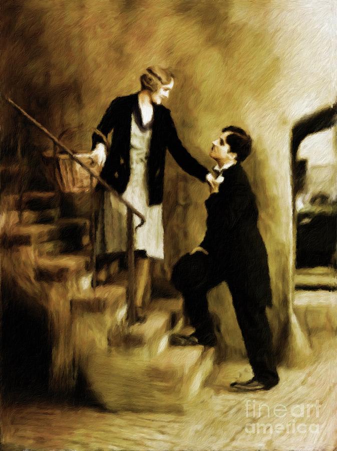 Charlie Chaplin And Virginia Cherrill In City Lights Painting