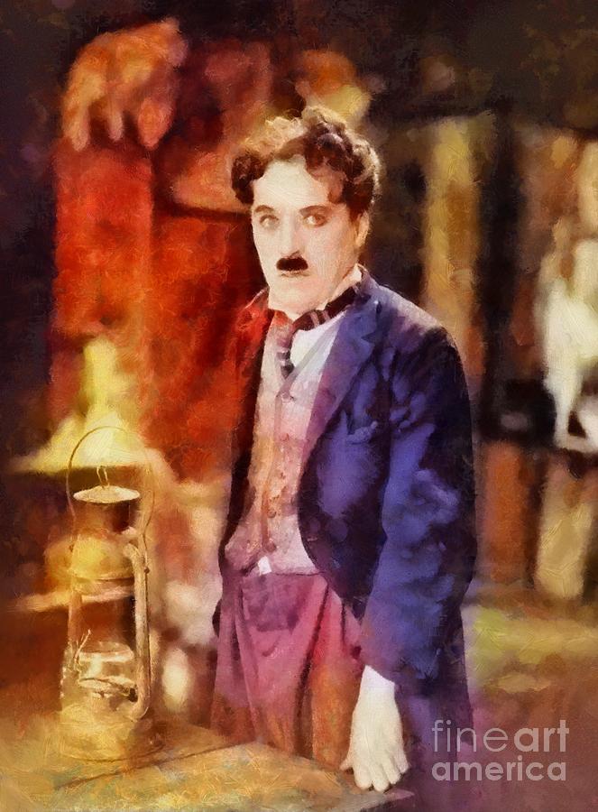 Charlie Chaplin Hollywood Legend Painting