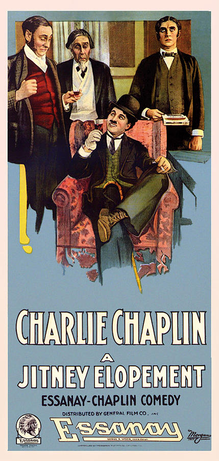 Movie Mixed Media - Charlie Chaplin In A Jitney Elopement 1915 by Mountain Dreams