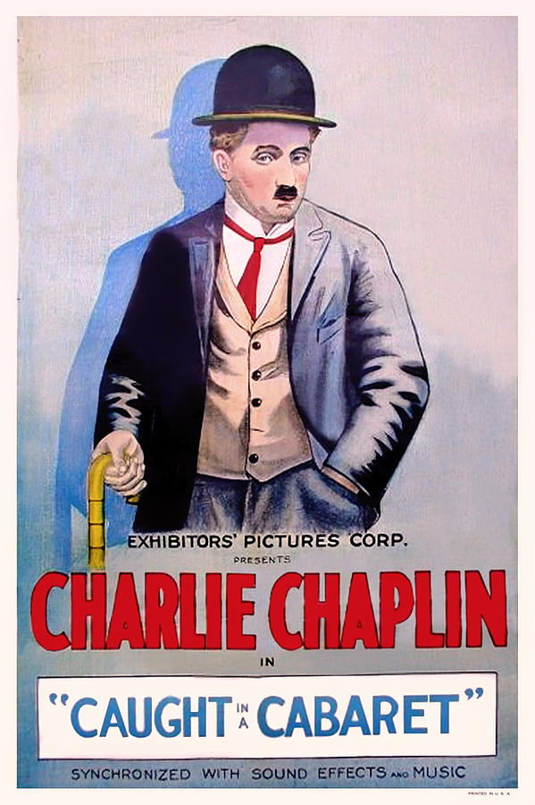 Movie Mixed Media - Charlie Chaplin in Caught in a Cabaret by Mountain Dreams