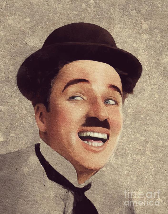 Hollywood Painting - Charlie Chaplin, Legend by Esoterica Art Agency