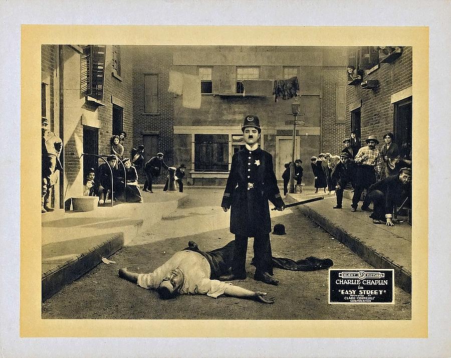 Charlie Chaplin, Lobby Card Easy Street 1917 Photograph by Vincent Monozlay