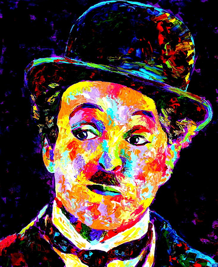 Hollywood Painting - Charlie Chaplin  by Mike OBrien