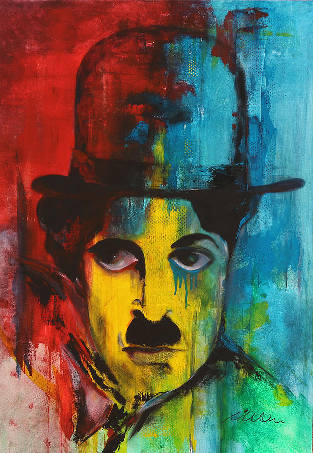 Portrait Painting - Charlie Chaplin Portrait 1 by Florin Coman