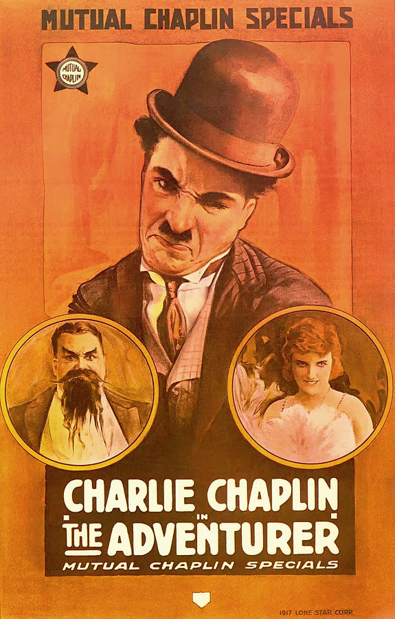 Movie Mixed Media - Charlie Chaplin - The Adventurer 1917 by Mountain Dreams