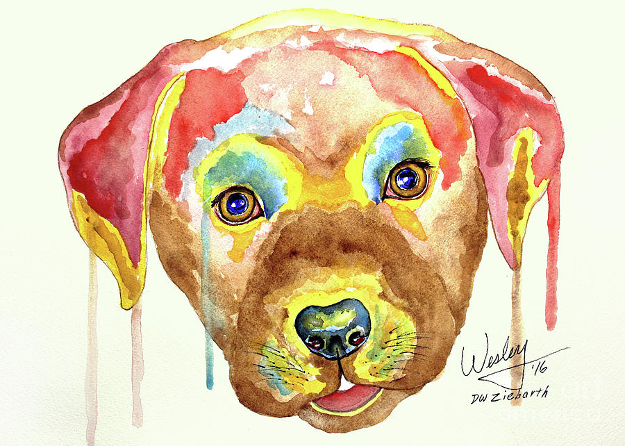 Dog Painting - Charlie by Dale Wesley Ziebarth