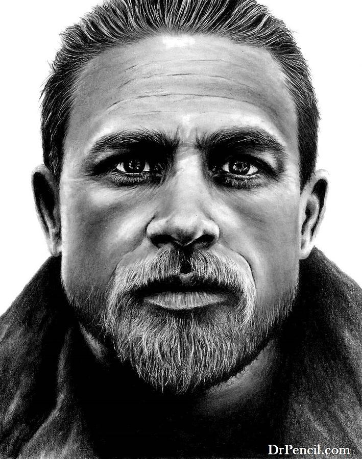 Charlie Hunnam Drawing by Rick Fortson