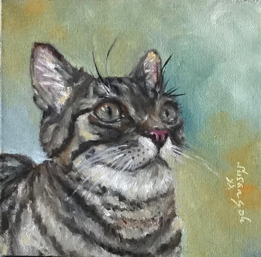 Charlie the cat Painting by Susan Goh