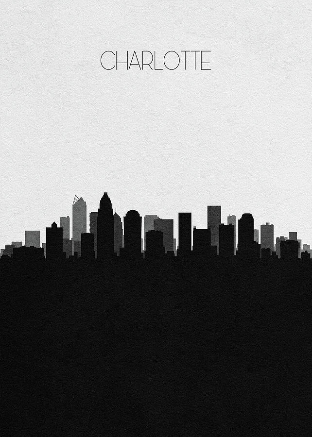 Charlotte Cityscape Art Digital Art by Inspirowl Design