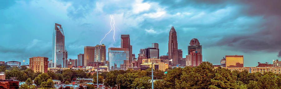 Charlotte lightning Photograph by Chuck Edge