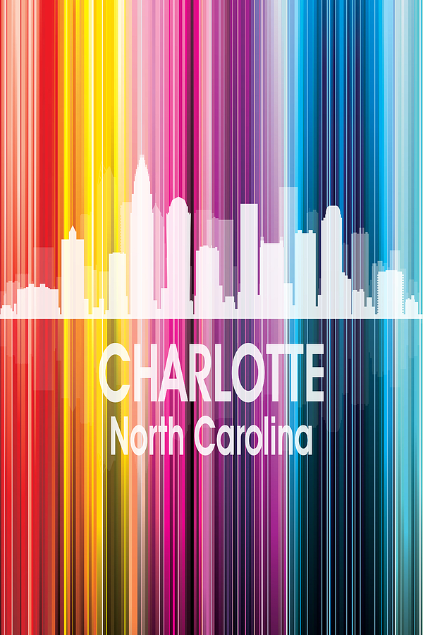 Charlotte NC 2 Vertical Digital Art by Angelina Tamez