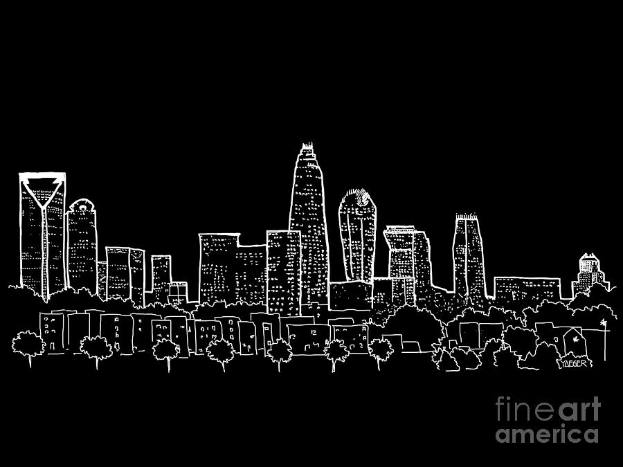 Charlotte NC View from the East Digital Art by Robert Yaeger