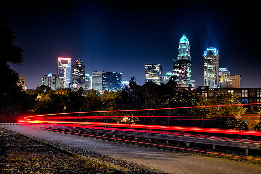 Charlotte North Carolina City Skyline And Downtown 2015 Photograph by Alex Grichenko