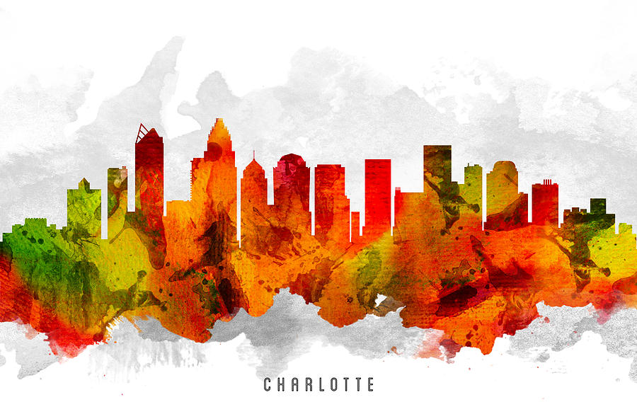 Charlotte North Carolina Cityscape 15 Painting